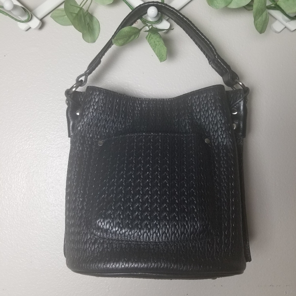 Patricia Nash black leather embossed bucket bag - Picture 5 of 9